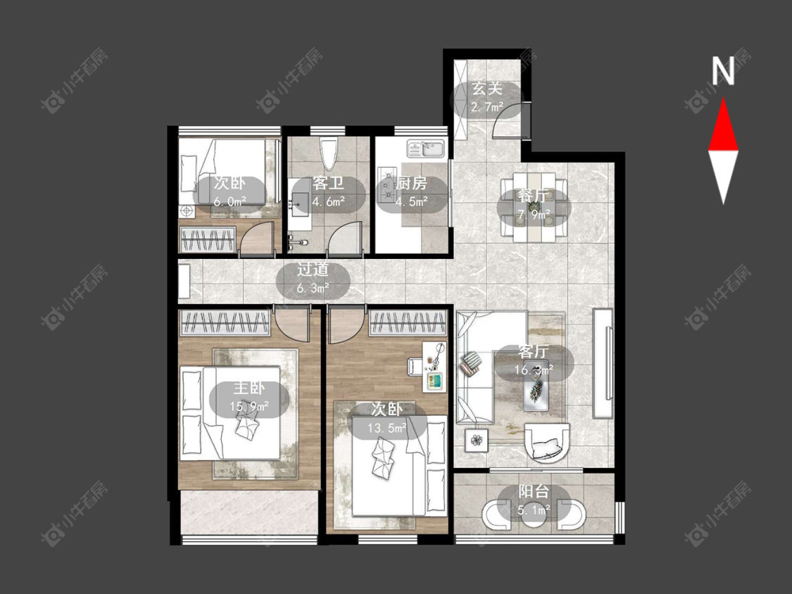 御城房源户型图 常州御城在售二手房源户型图_小牛看房