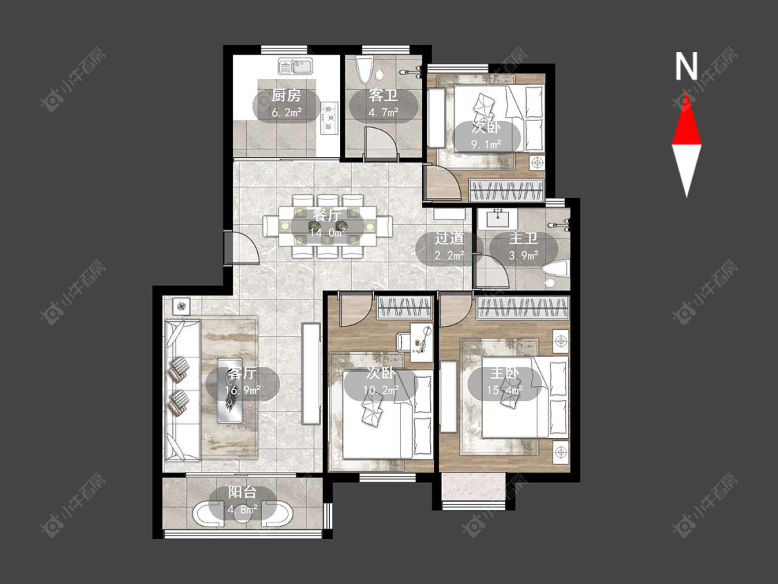金玉苑房源户型图 常州金玉苑在售二手房源户型图_小牛看房