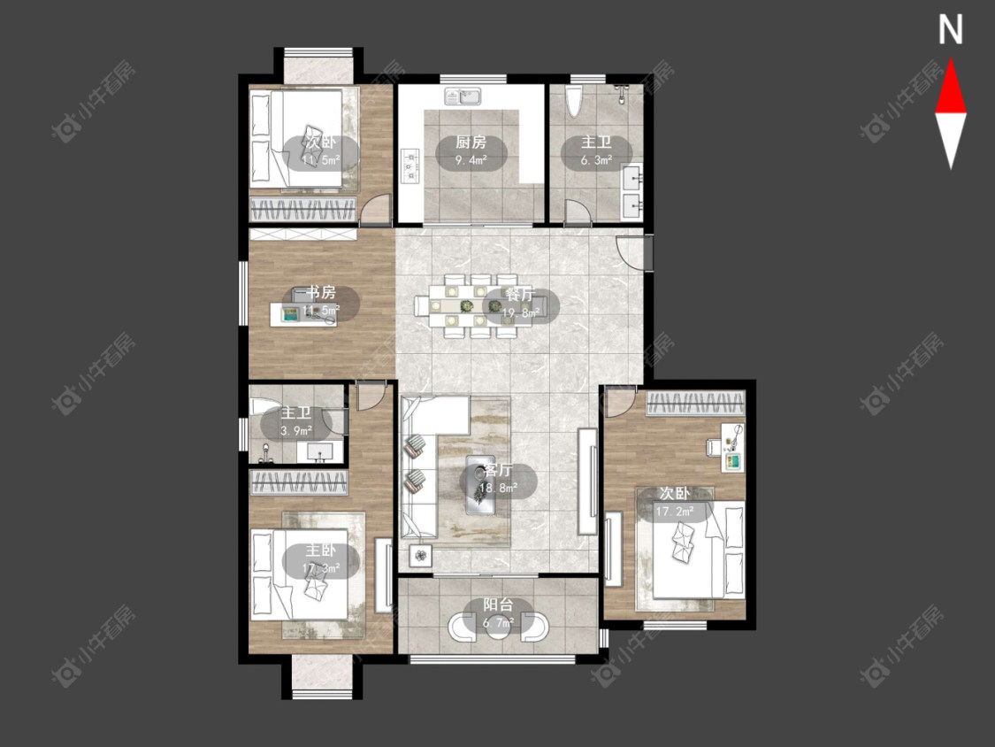 常州天王堂新寓在售二手房源户型图_小牛看房