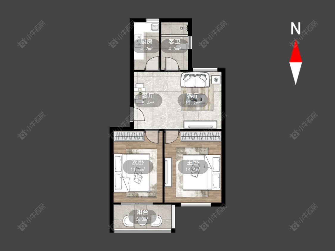 蓝天花园西区房源户型图 常州蓝天花园西区在售二手房源户型图_小牛看房