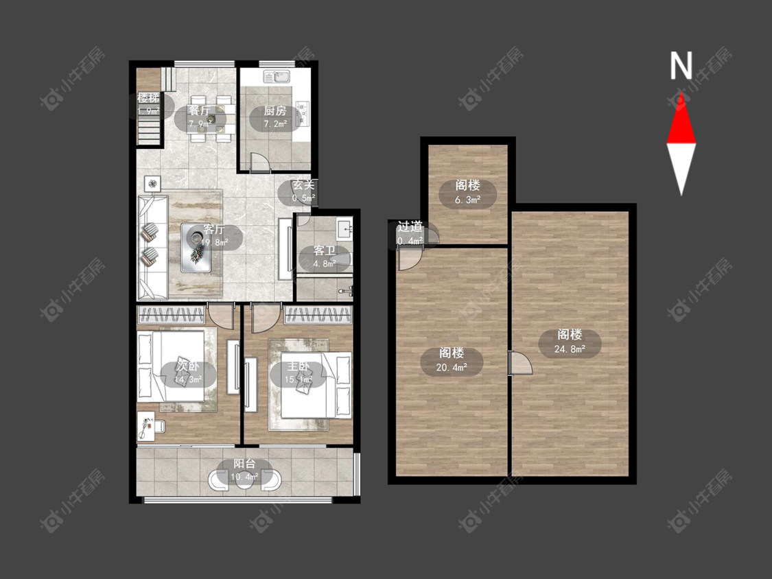 常州翠竹新村北区在售二手房源户型图_小牛看房