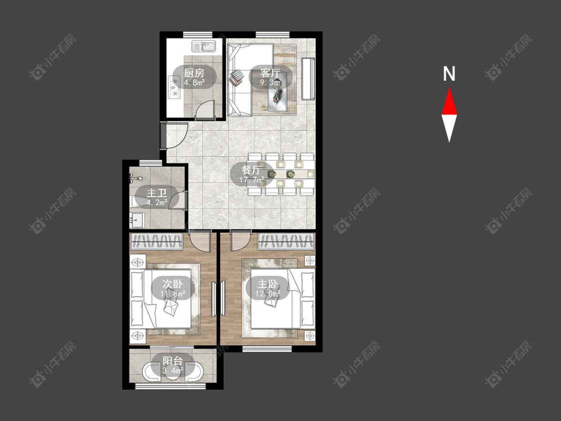 常州泰山三村在售二手房源户型图_小牛看房