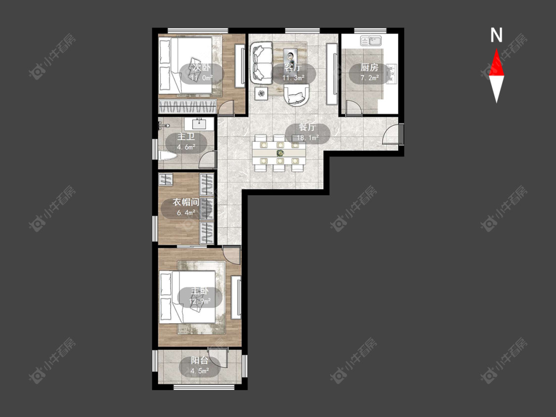 常州桂花园在售二手房源户型图_小牛看房