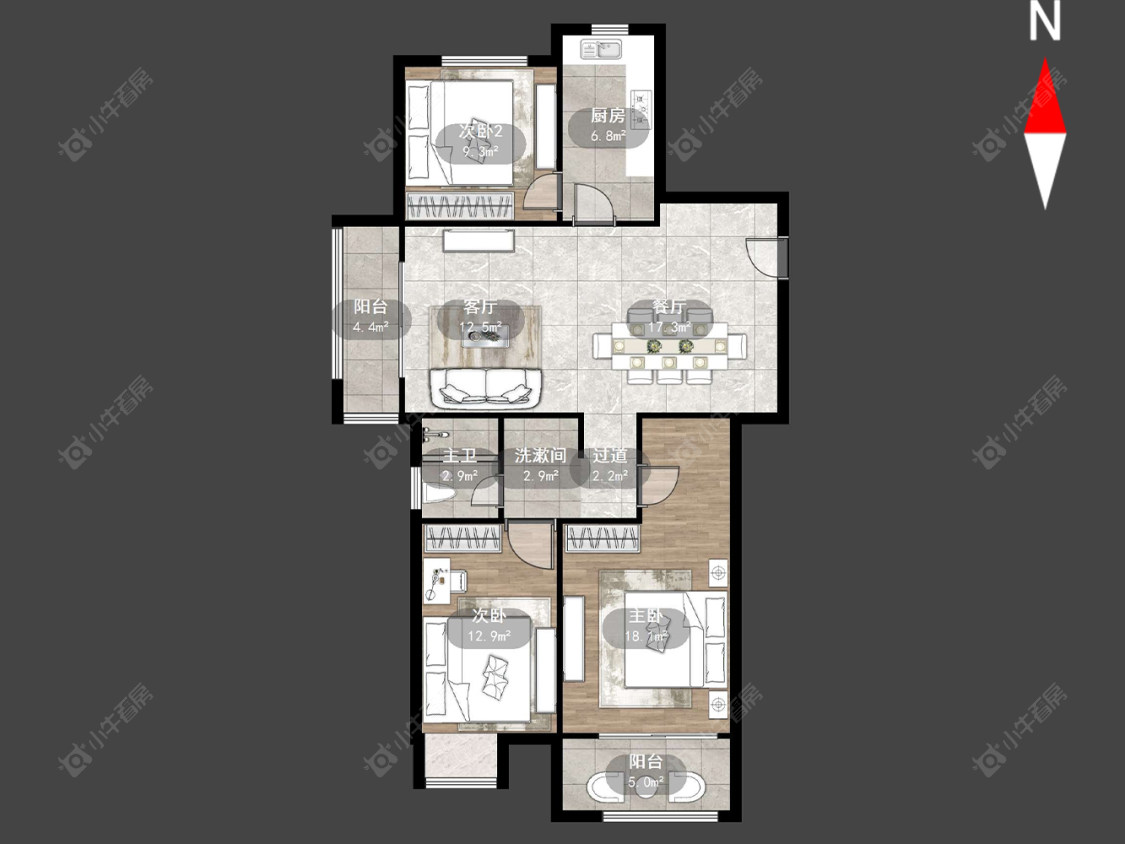 金正花园房源户型图 常州金正花园在售二手房源户型图_小牛看房
