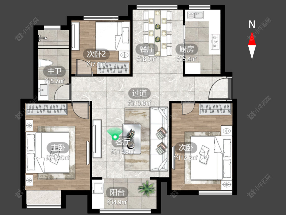 天逸城北区房源户型图 常州天逸城北区在售二手房源户型图_小牛看房