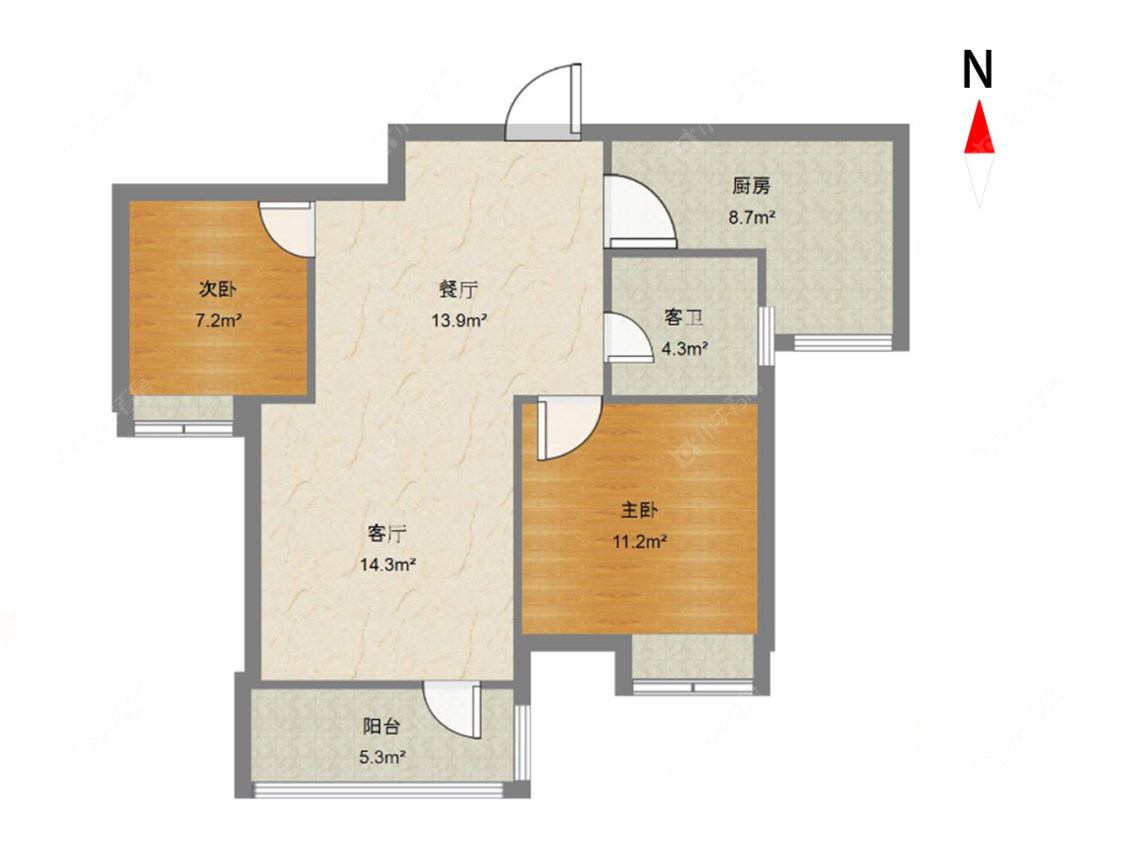 常州世茂香槟湖一期在售二手房源户型图_小牛看房