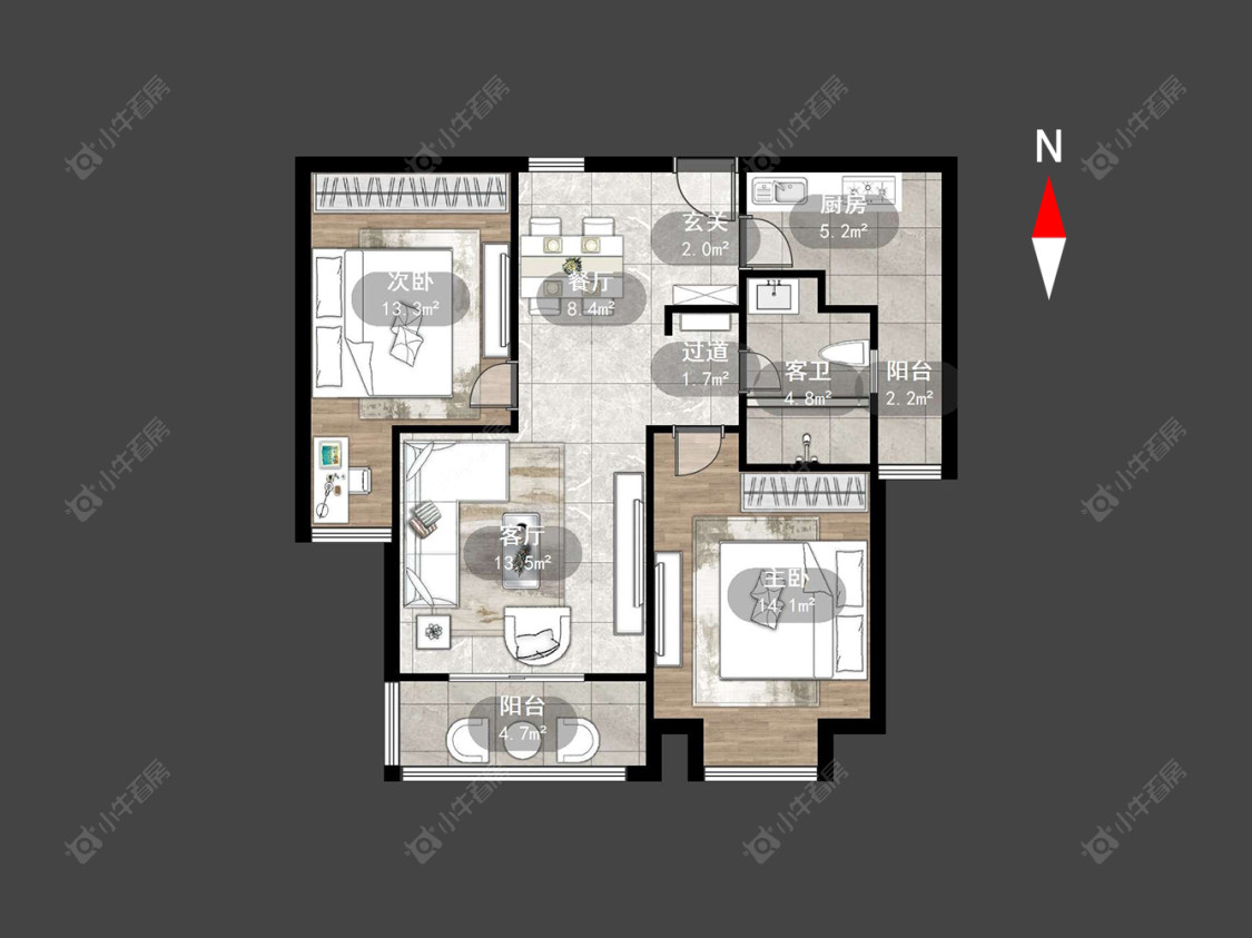 凯纳华侨城房源户型图 常州凯纳华侨城在售二手房源户型图_小牛看房