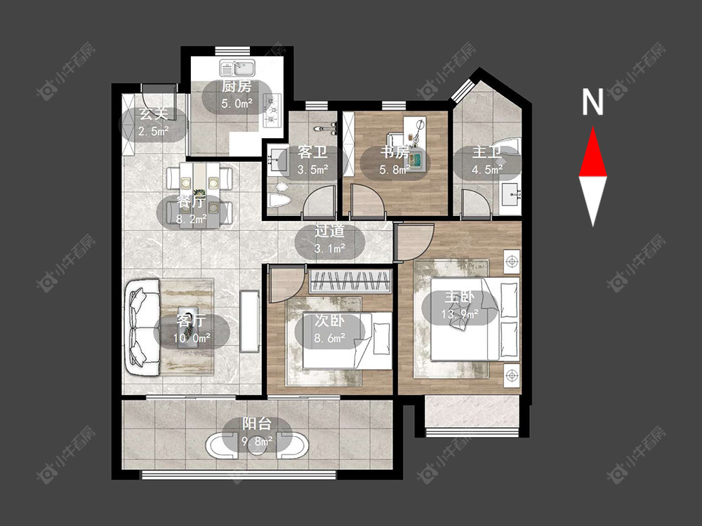 新城路劲·西岸时光房源户型图 常州新城路劲·西岸时光在售二手房源户型图_小牛看房