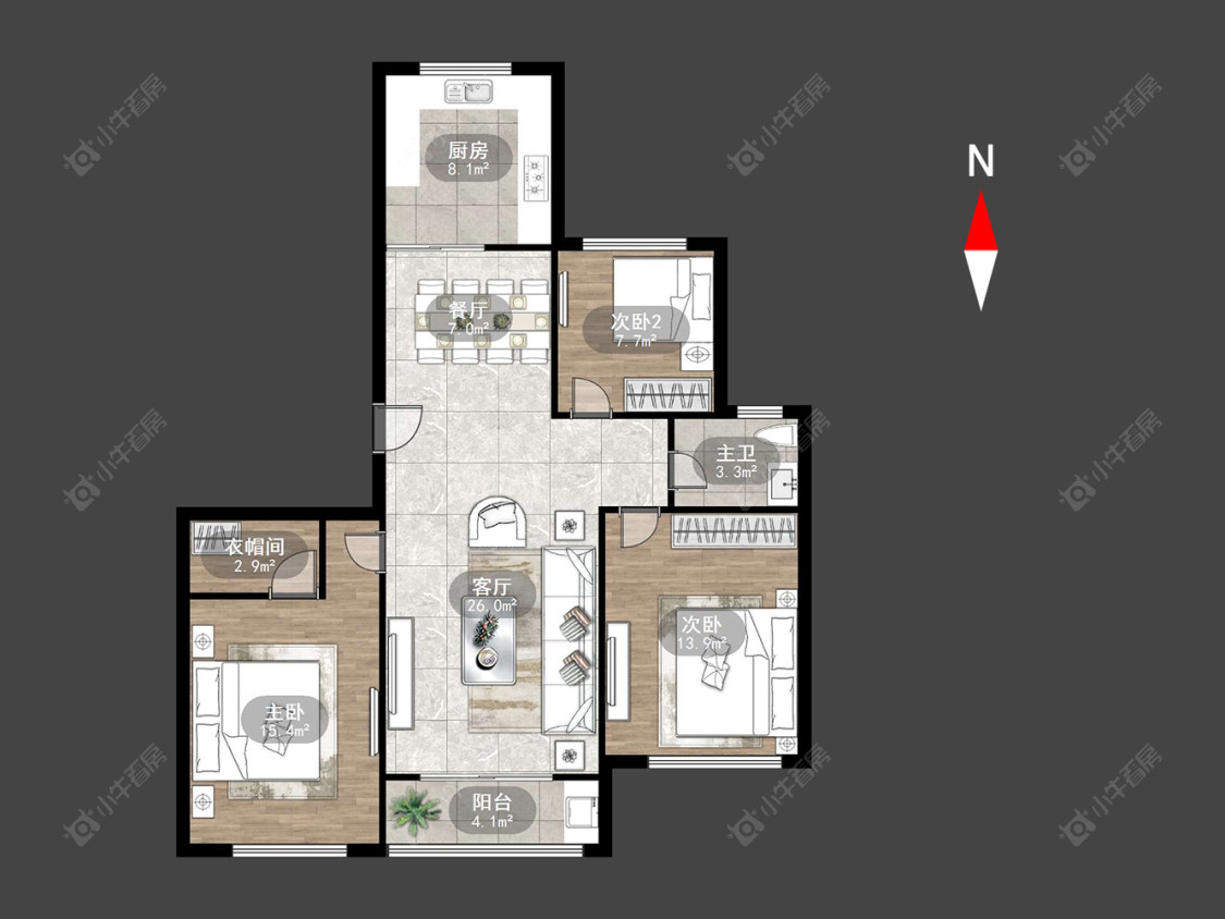 常州嘉禾尚郡在售二手房源户型图_小牛看房