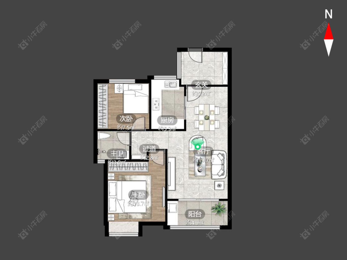 常州新城香悦半岛北区在售二手房房源户型图_小牛看房