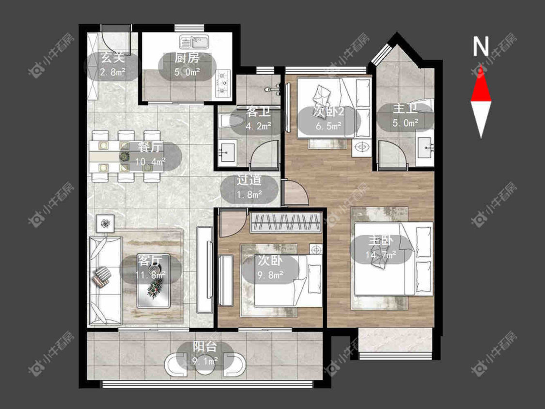 常州科维元著山居在租房源户型图_小牛看房