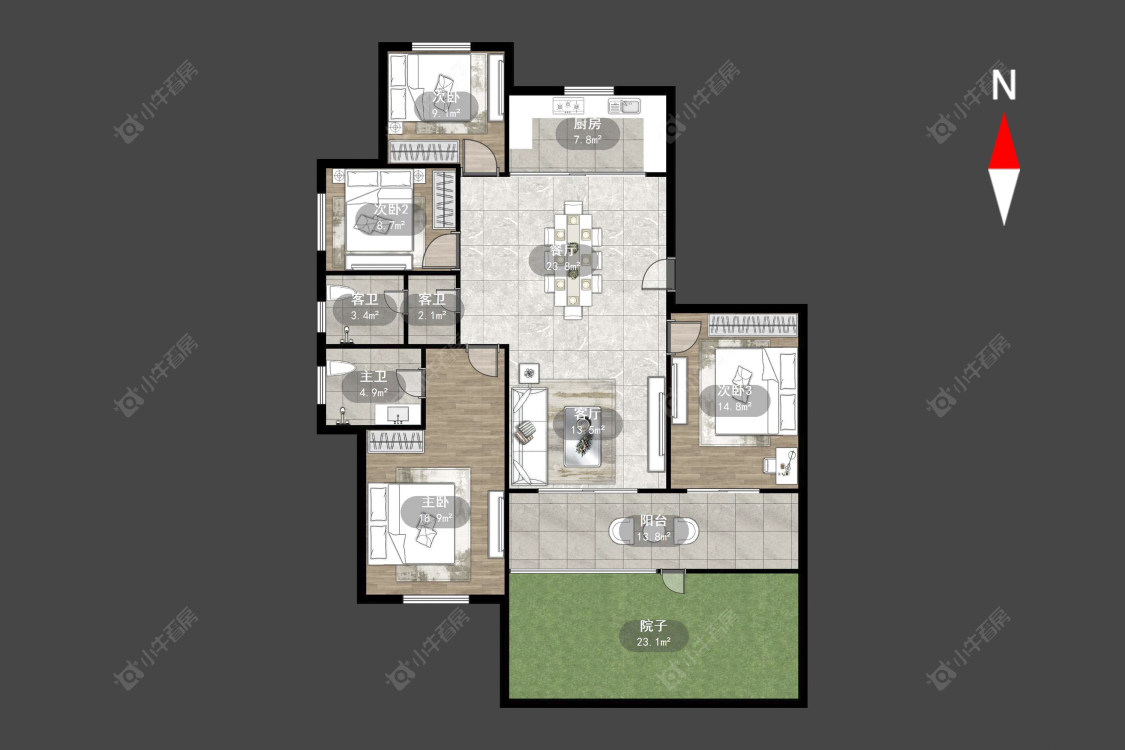 随园金麟府房源户型图 常州随园金麟府在售二手房源户型图_小牛看房