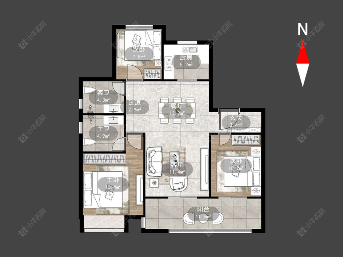 常州翠亭茗居在售二手房源户型图_小牛看房