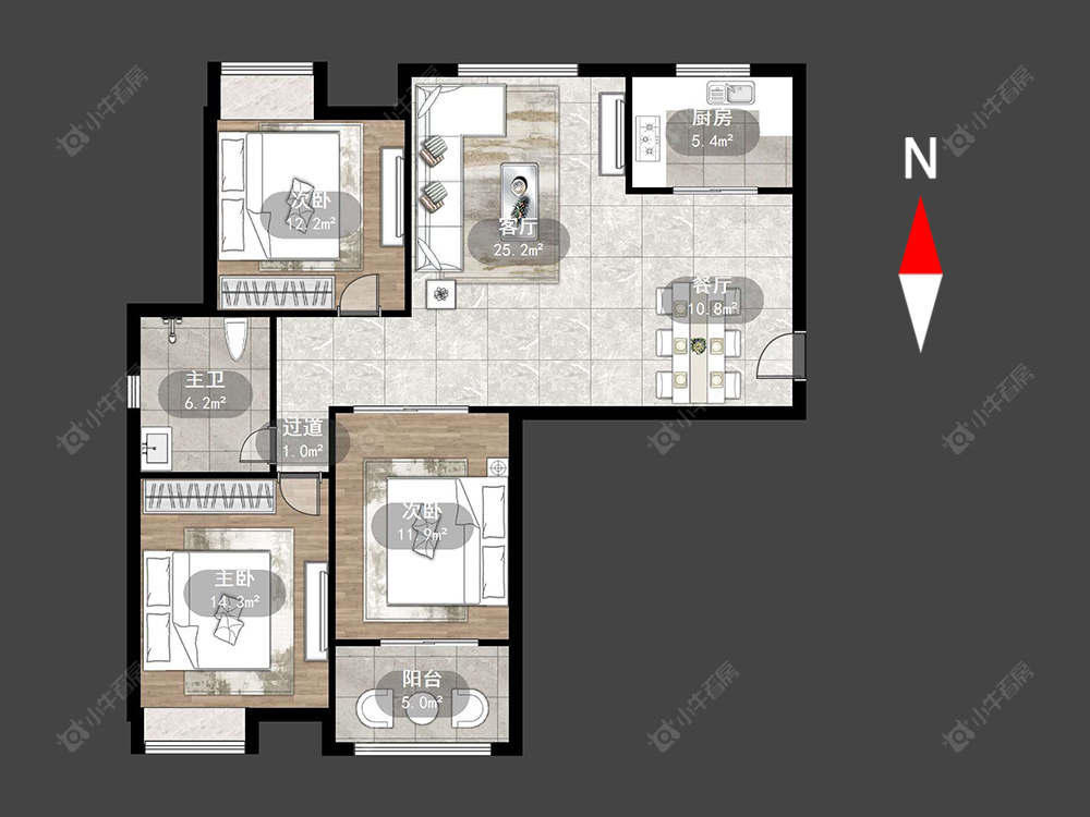 常州景城名轩在售二手房源户型图_小牛看房