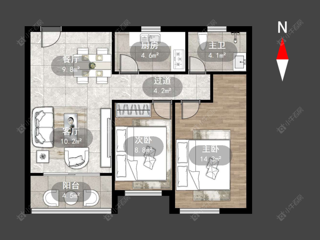 常州百馨西苑五期在售二手房源户型图_小牛看房