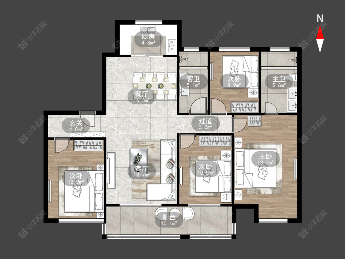 中景尚海城房源户型图 常州中景尚海城在售二手房源户型图_小牛看房