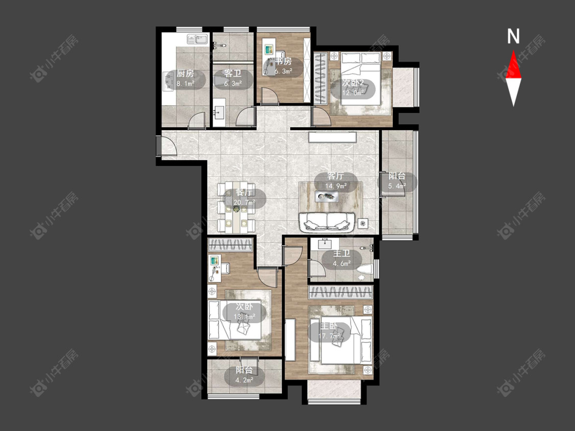 龙湖龙誉城二期房源户型图 常州龙湖龙誉城二期在售二手房源户型图_小牛看房