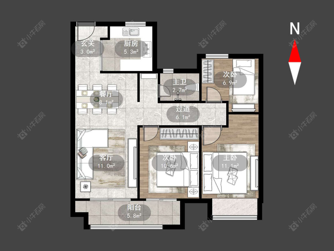 昱湖上观房源户型图 常州昱湖上观在售二手房源户型图_小牛看房