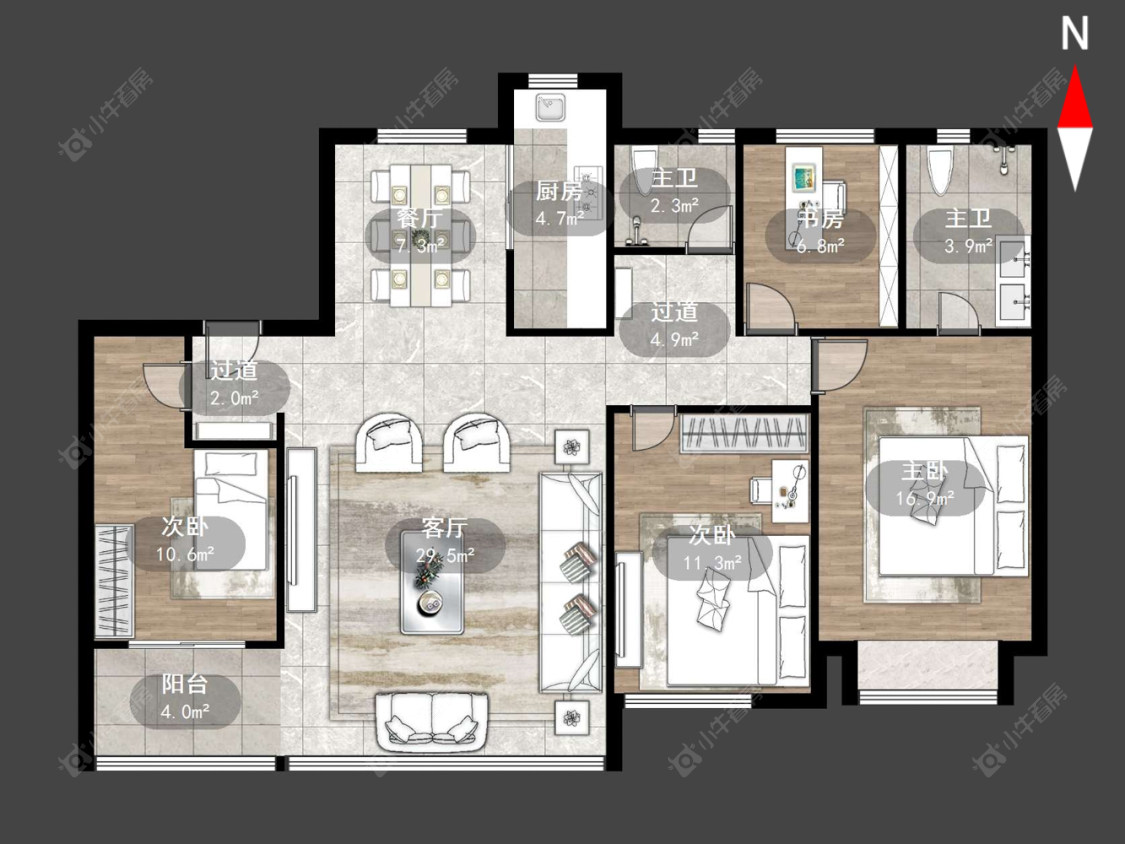 常州保利和光晨樾在售二手房源户型图_小牛看房