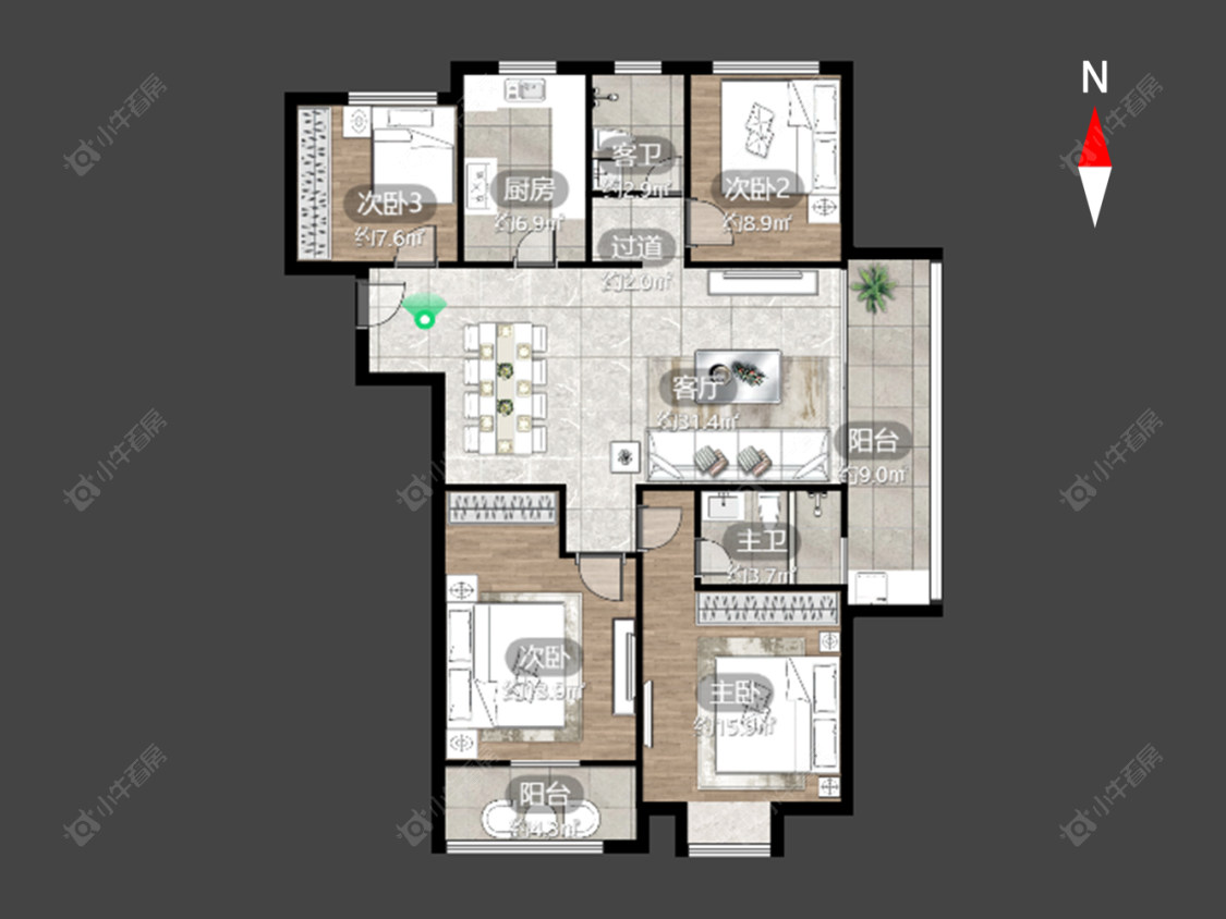 弘阳上城房源户型图 常州弘阳上城在售二手房源户型图_小牛看房