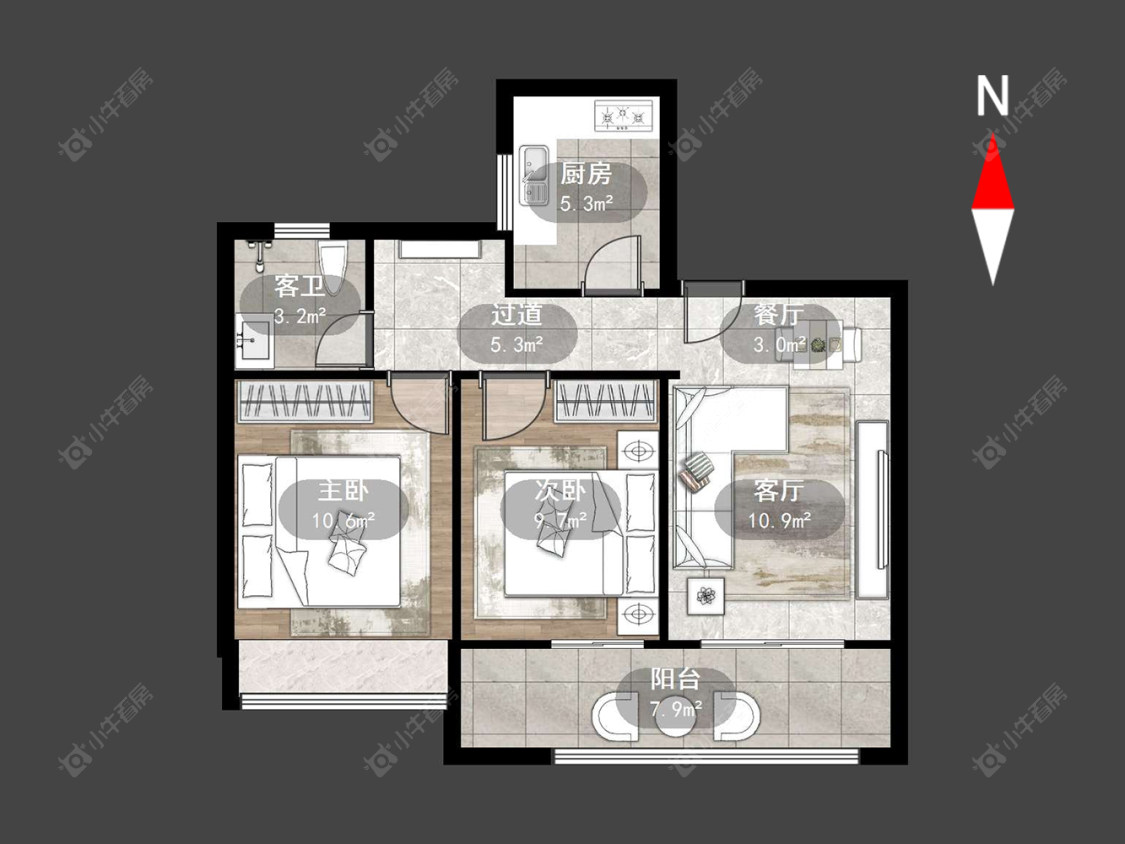 常州邹新东苑在售二手房源户型图_小牛看房