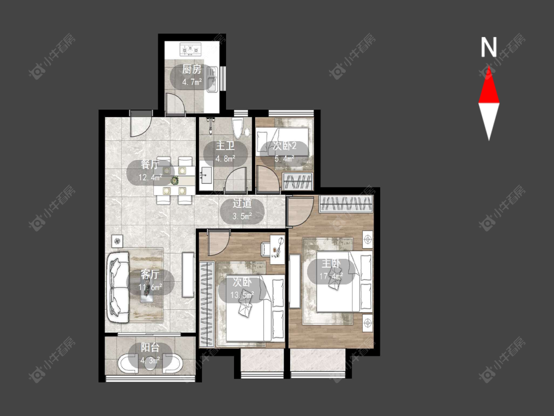 中海龙城花园西区房源户型图 常州中海龙城花园西区在售二手房源户型图_小牛看房