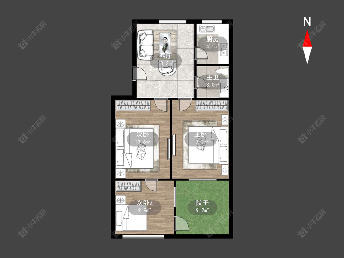 常州荆川里在售二手房源户型图_小牛看房