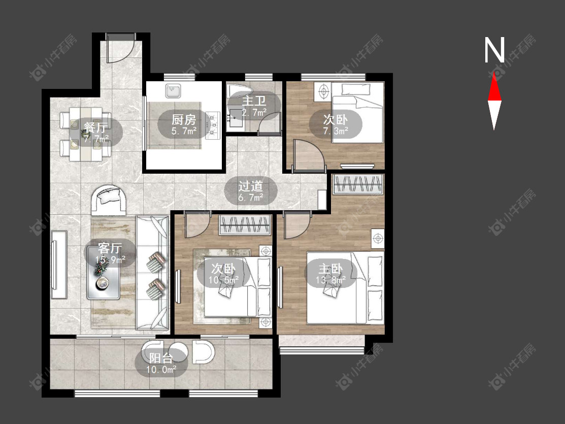 常州泰和之春在售二手房源户型图_小牛看房