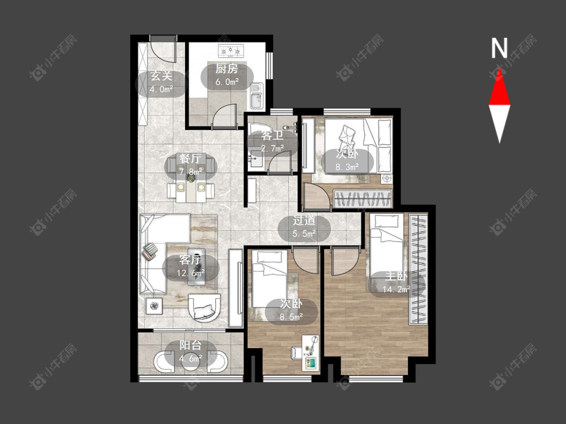 泰盈八千里房源户型图 常州泰盈八千里在售二手房源户型图_小牛看房
