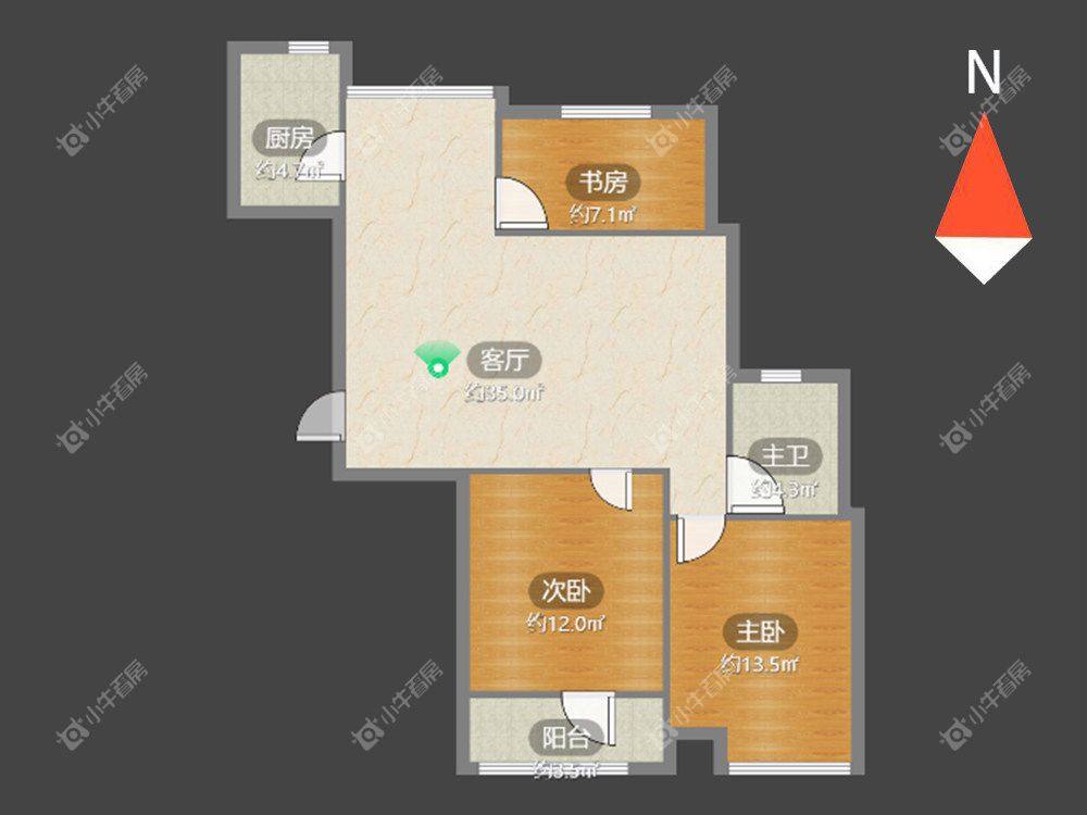 世纪华城西区房源户型图 常州世纪华城西区在租房源户型图_小牛看房