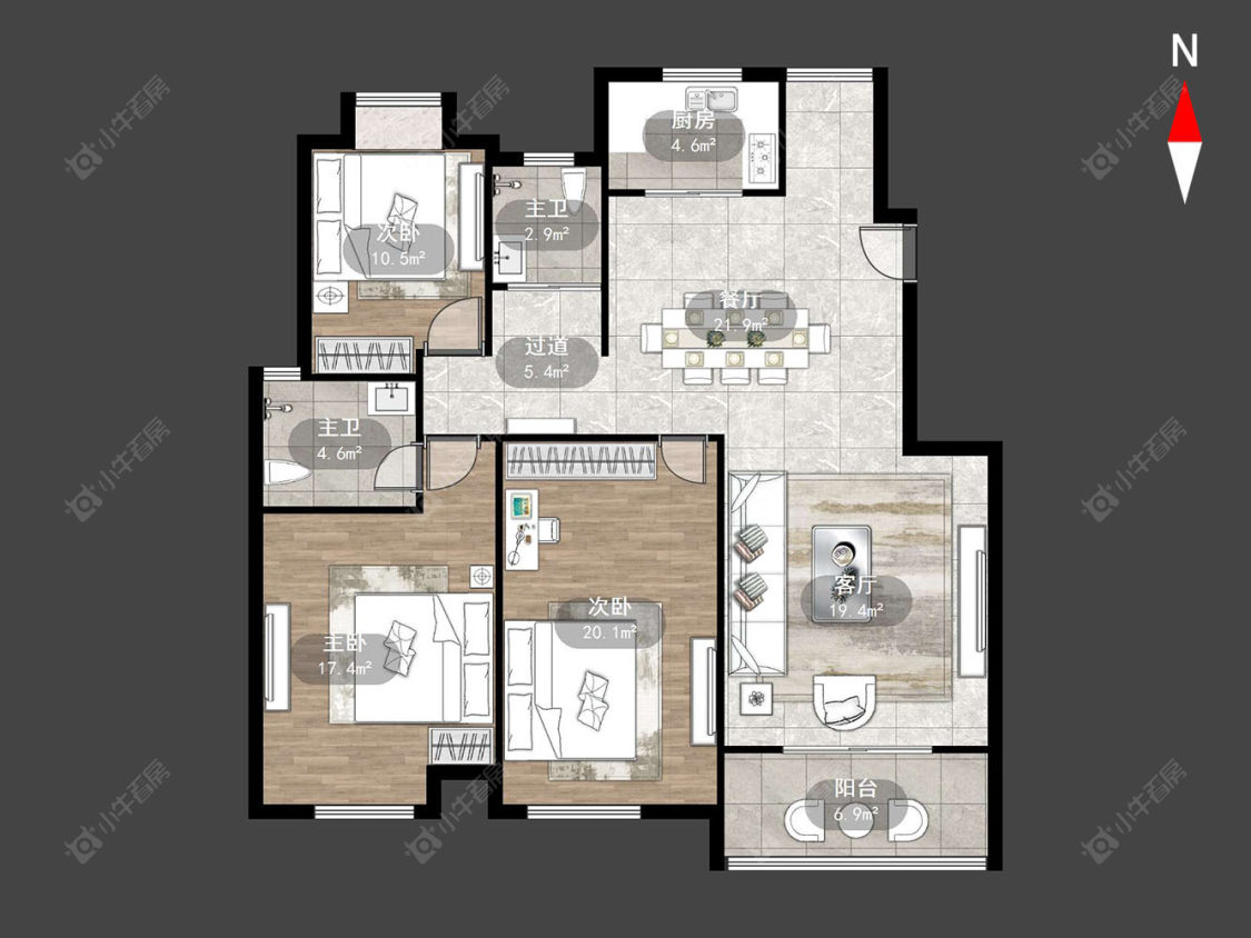 常州御源林城西区在售二手房源户型图_小牛看房