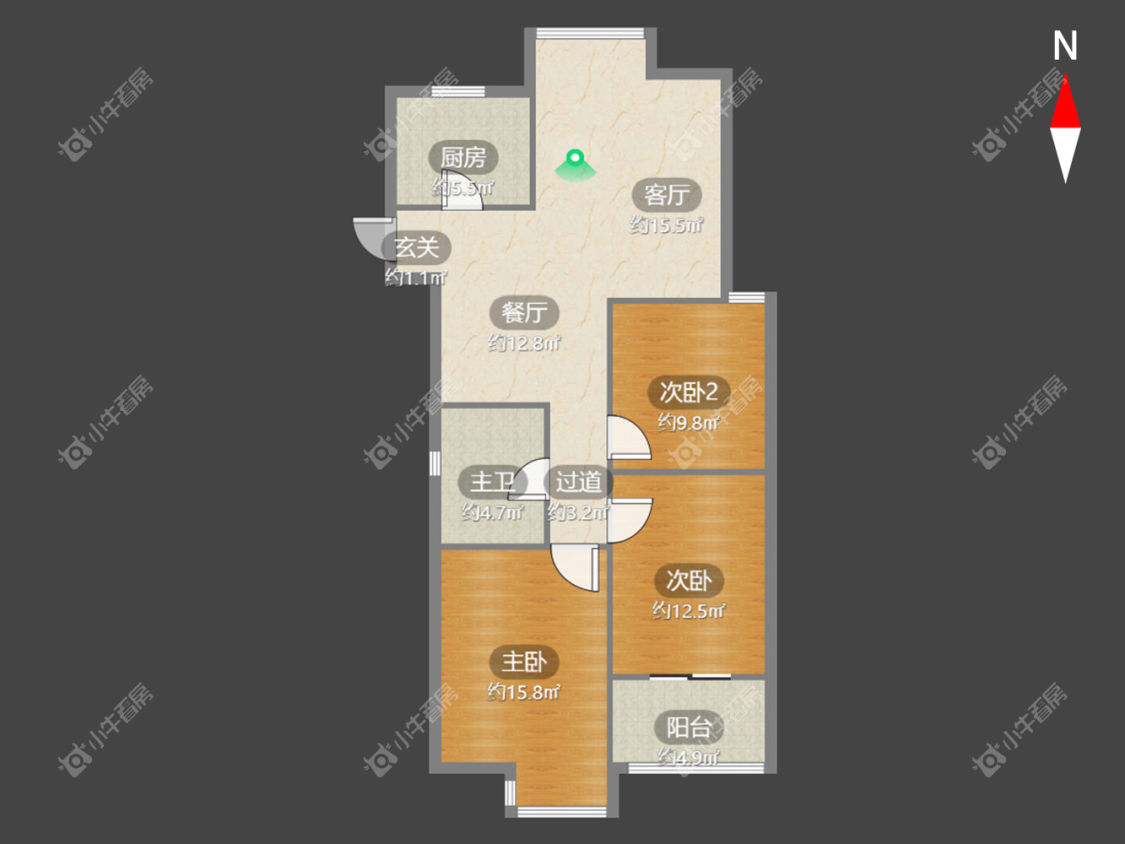 湖港名居房源户型图 常州湖港名居在租房源户型图_小牛看房