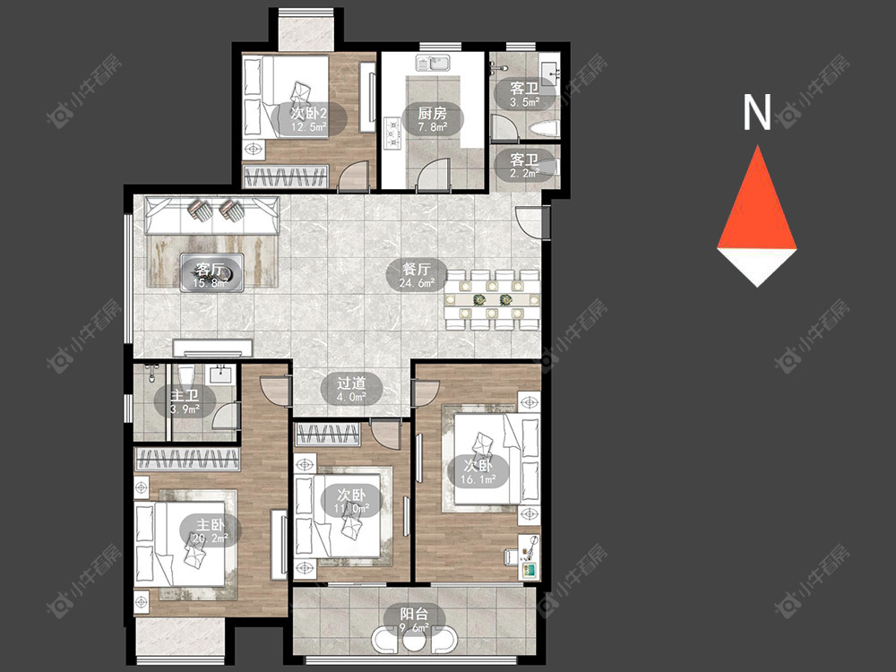 常州聚缘福地在售二手房源户型图_小牛看房