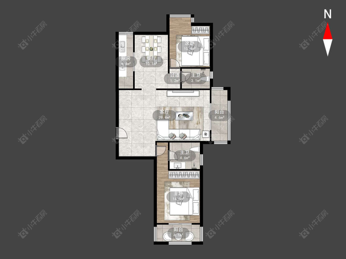 常州景瑞英郡在售二手房源户型图_小牛看房