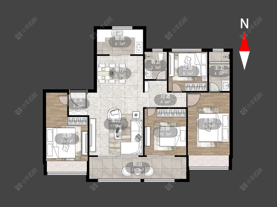 万科新都会房源户型图 常州万科新都会在售二手房源户型图_小牛看房