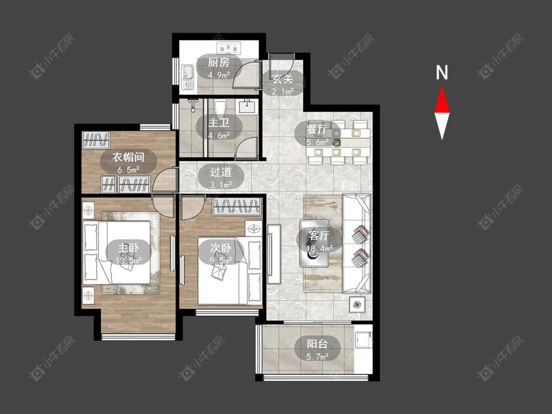 西瑶苑房源户型图 常州西瑶苑在售二手房源户型图_小牛看房