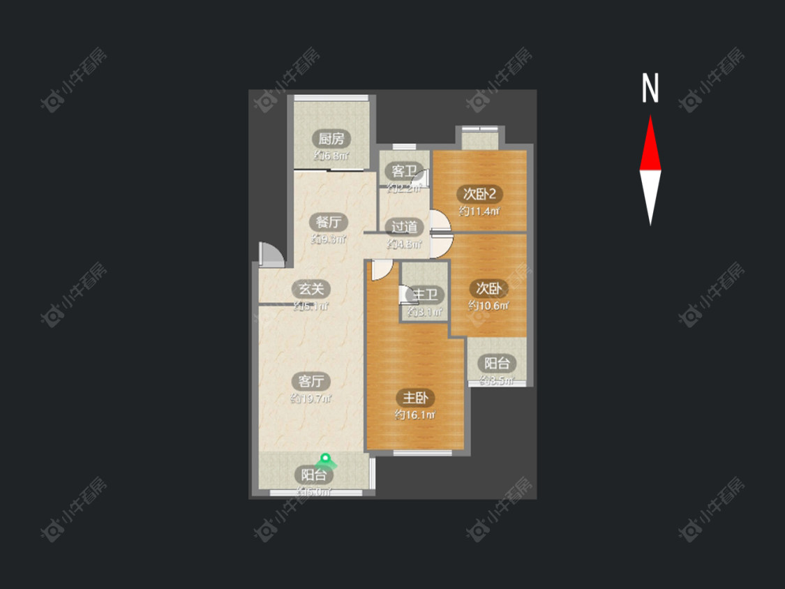 常州丽景花园在售二手房源户型图_小牛看房