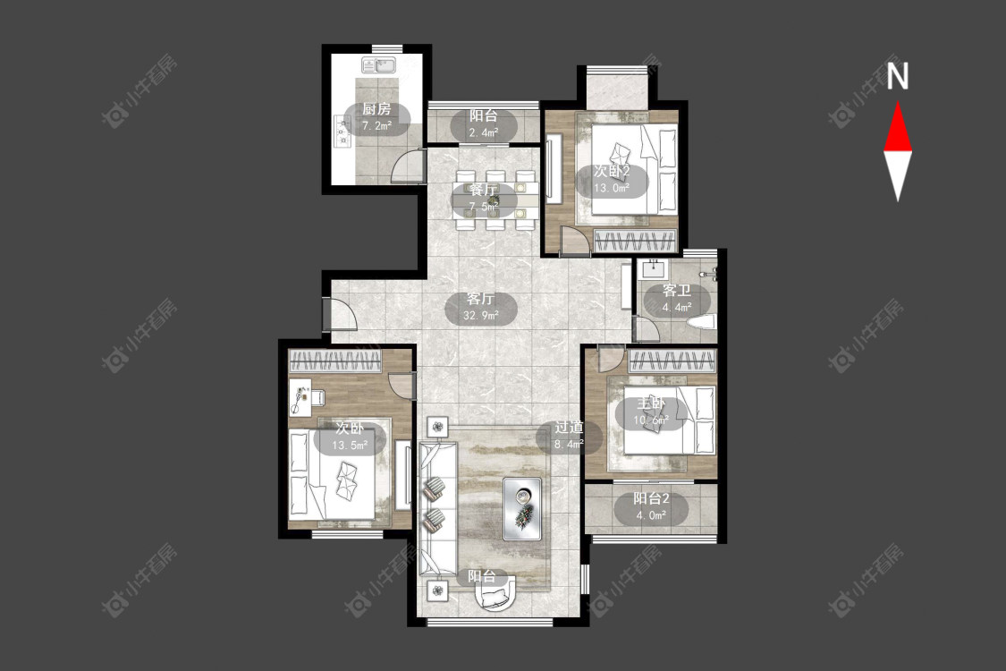 随园锦湖公寓房源户型图 常州随园锦湖公寓在售二手房源户型图_小牛看房