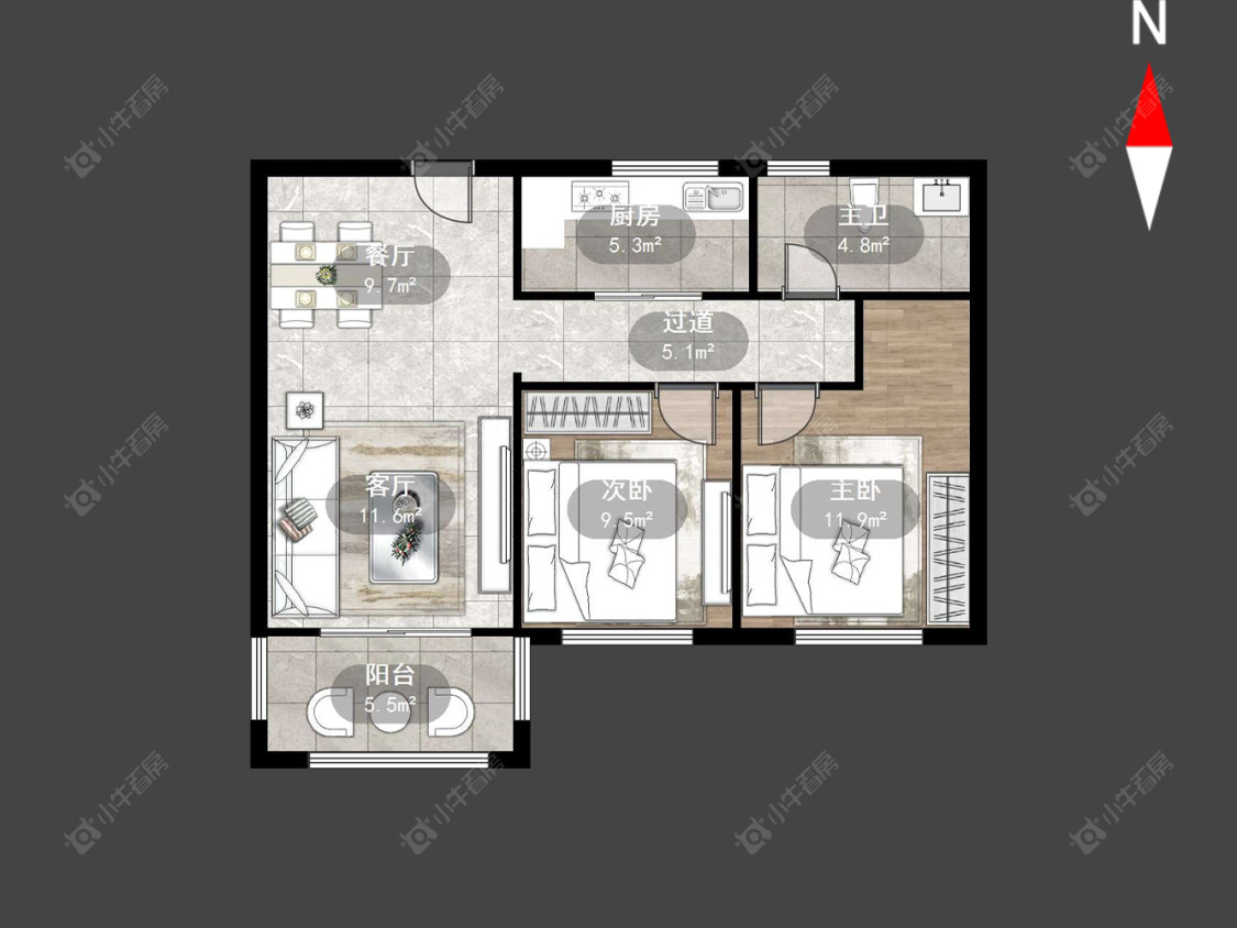 常州东青嘉园在售二手房源户型图_小牛看房