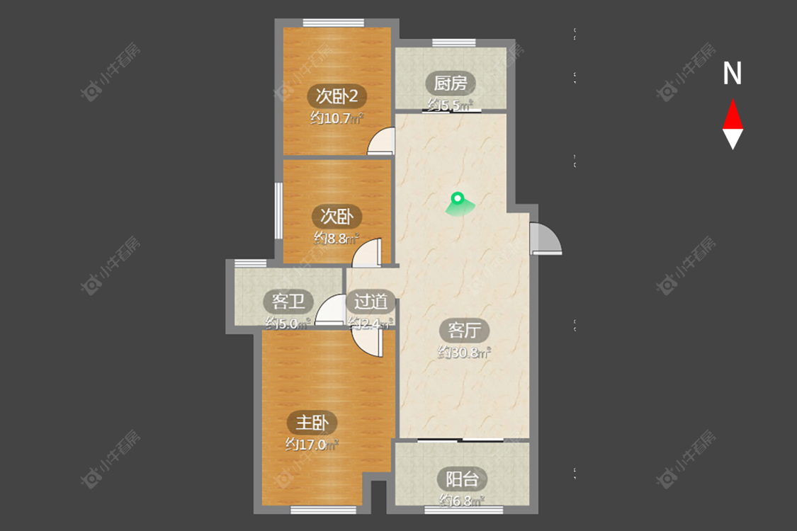 常州新城香溢澜桥二期在售二手房源户型图_小牛看房