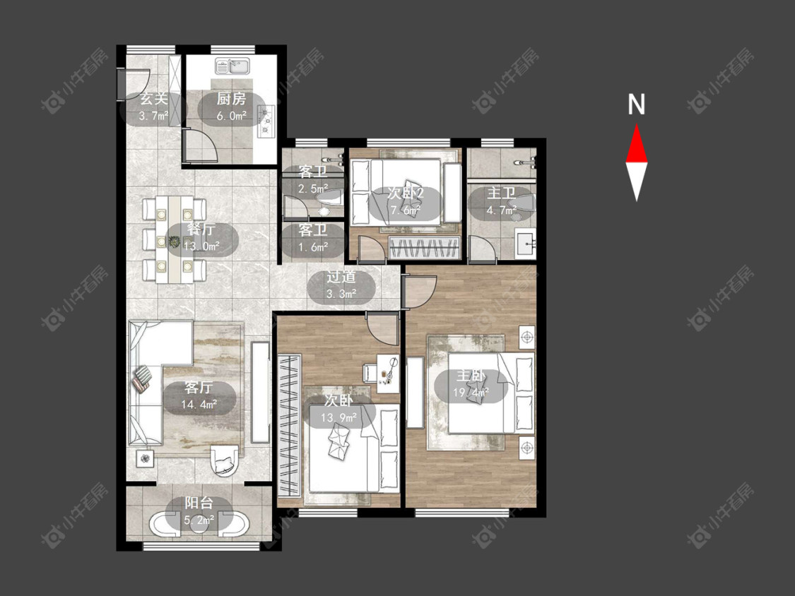 常州金地格林郡在售二手房源户型图_小牛看房