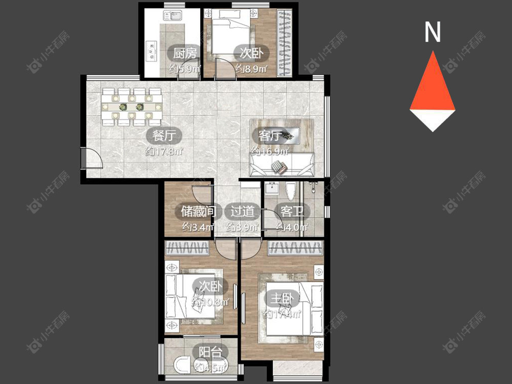 丰乐尚都房源户型图 常州丰乐尚都在售二手房源户型图_小牛看房