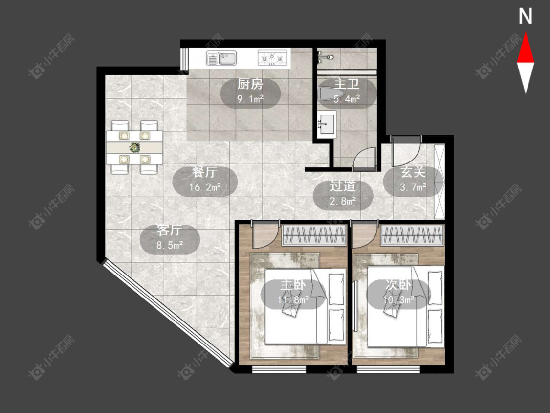常州公园大厦在售二手房源户型图_小牛看房