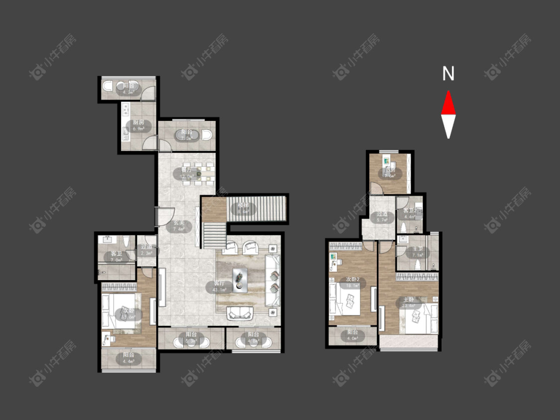 常州御庭园在售二手房源户型图_小牛看房