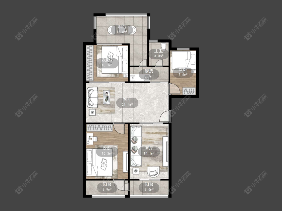 丹阳华阳商城在售二手房源户型图_小牛看房