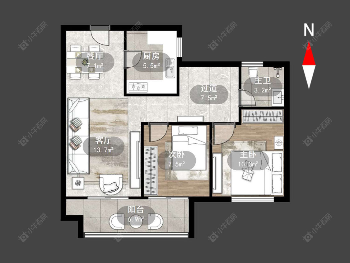常州观湖名轩在售二手房源户型图_小牛看房