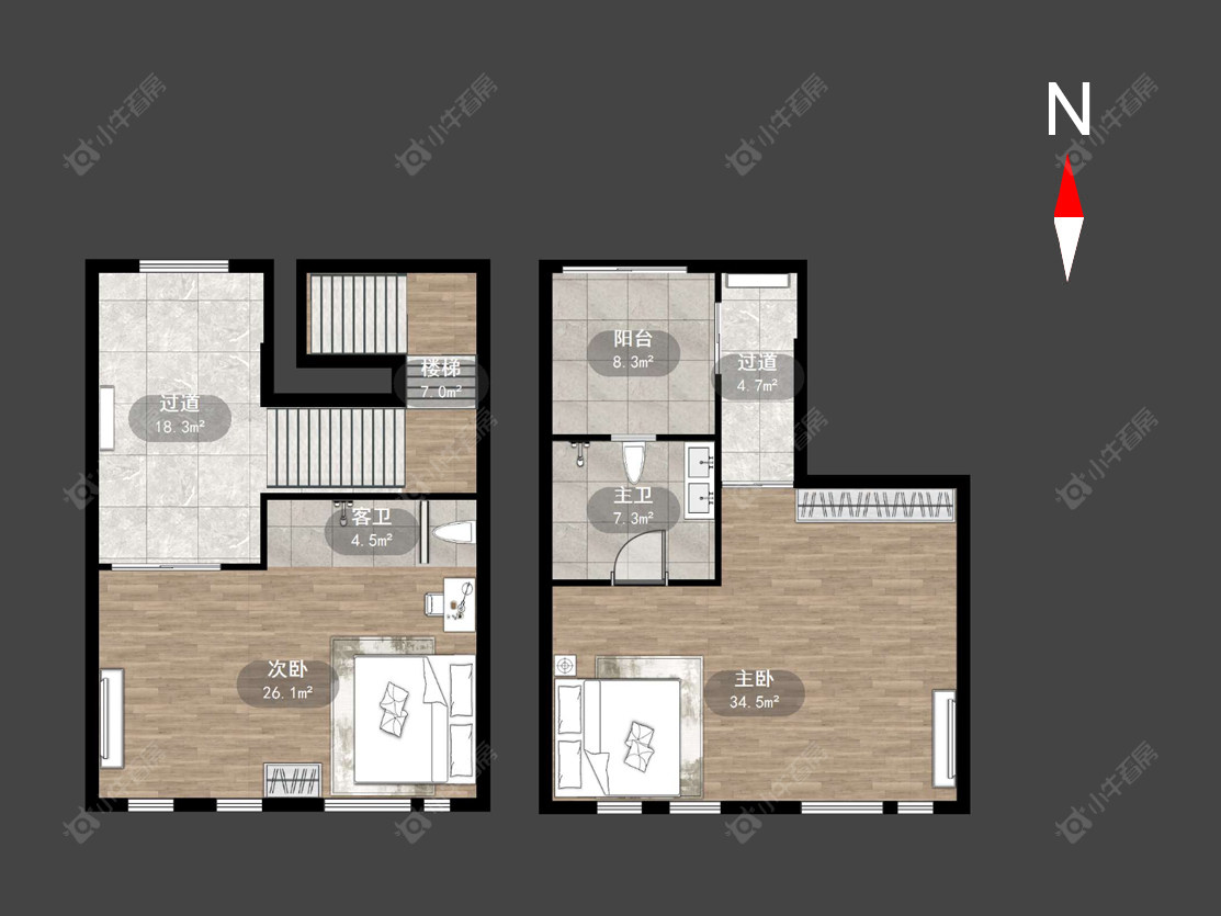 常州弘阳天下锦别墅区在售二手房源户型图_小牛看房