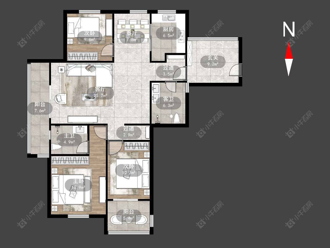 常州高成天鹅湖在售二手房源户型图_小牛看房