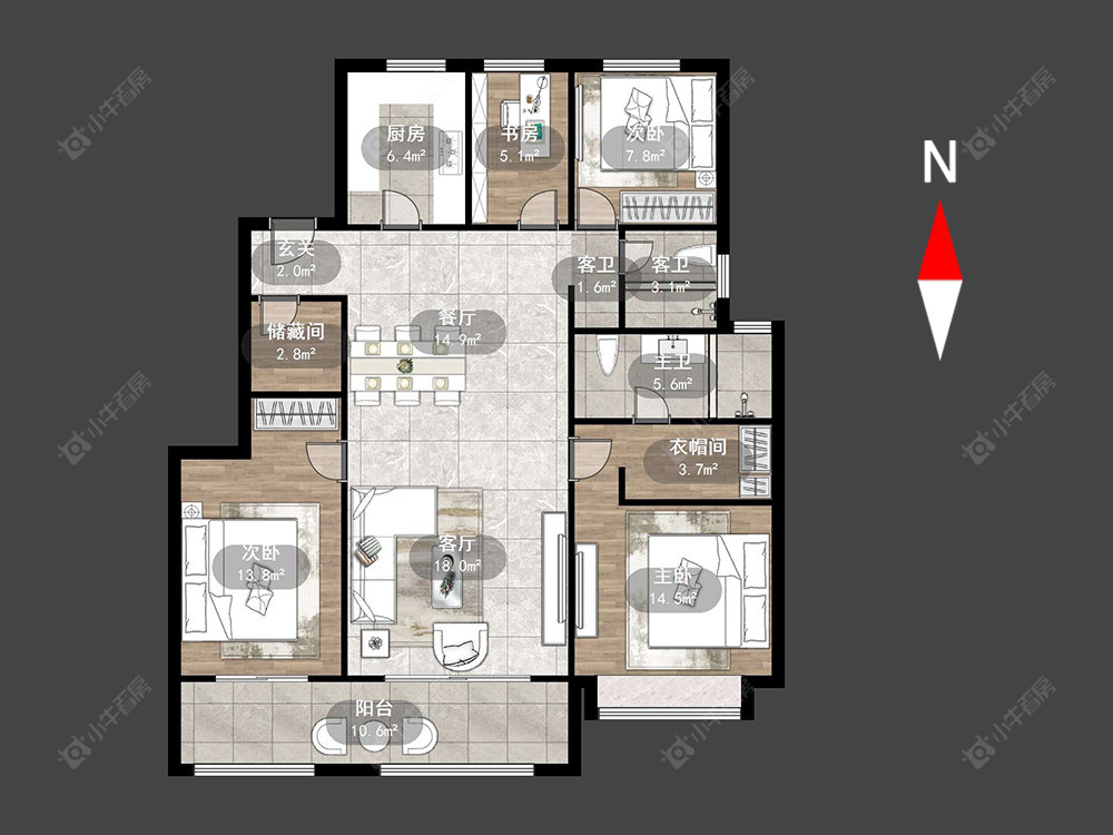 常州璞樾春秋在售二手房源户型图_小牛看房