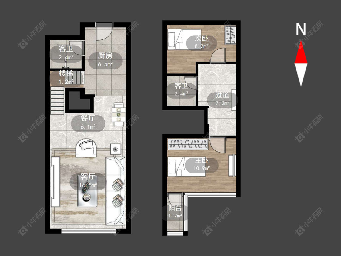 常州亚泰财富中心在售二手房源户型图_小牛看房